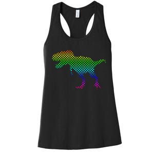 Dot Day Dinosaur TRex Women's Racerback Tank