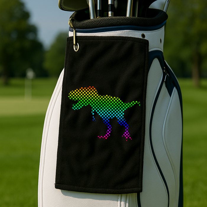 Dot Day Dinosaur TRex Golf Towel