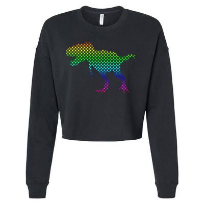 Dot Day Dinosaur TRex Cropped Pullover Crew