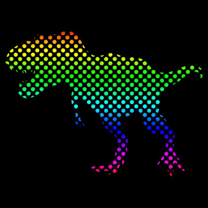 Dot Day Dinosaur TRex Cropped Pullover Crew