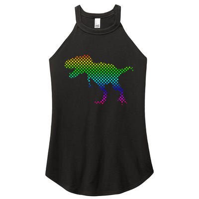 Dot Day Dinosaur TRex Women’s Perfect Tri Rocker Tank