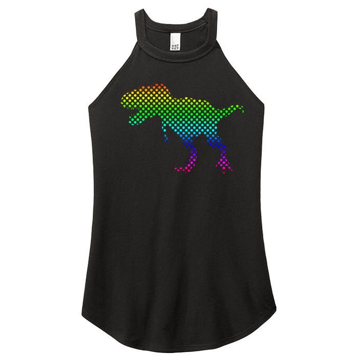 Dot Day Dinosaur TRex Women’s Perfect Tri Rocker Tank