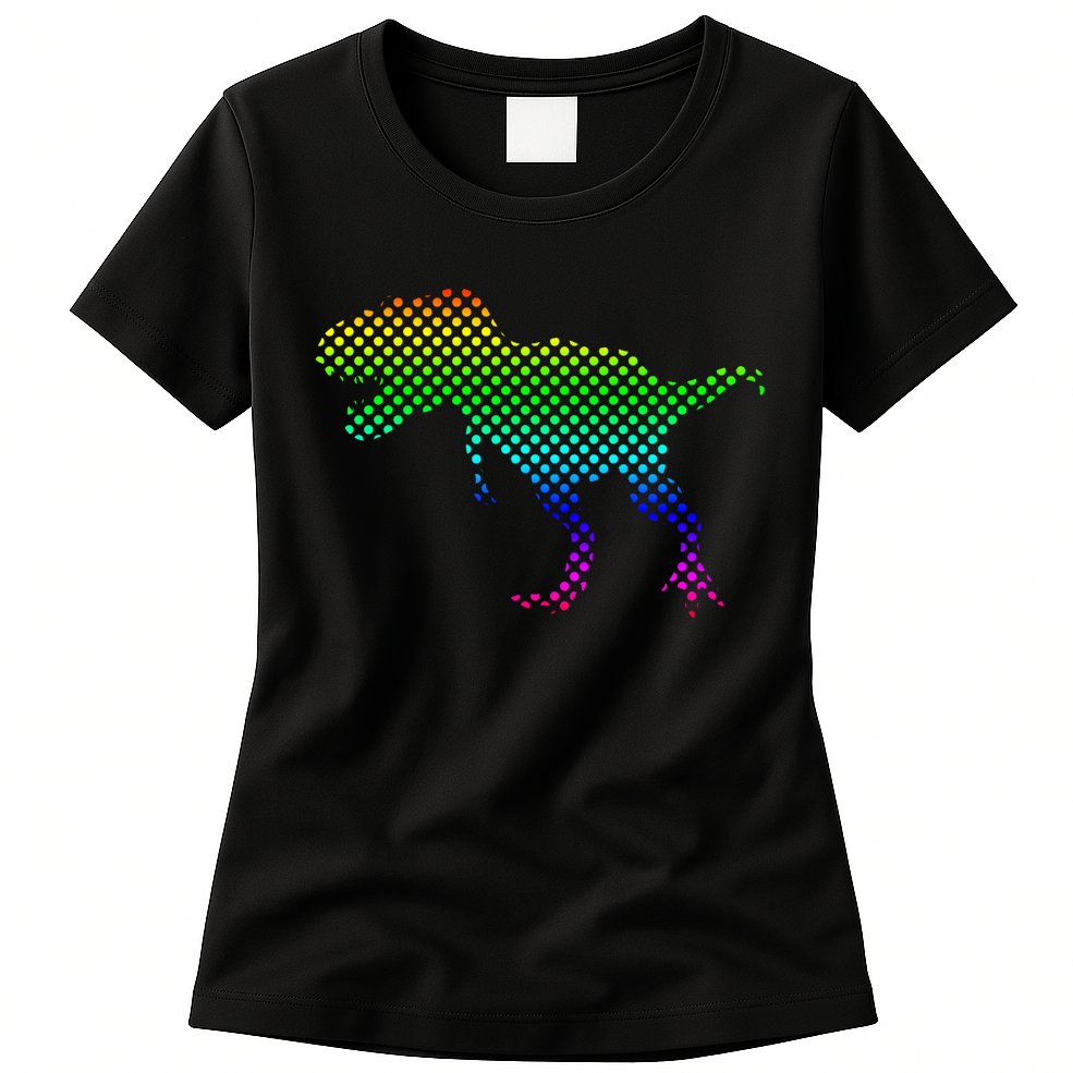 Dot Day Dinosaur TRex Womens T-Shirt