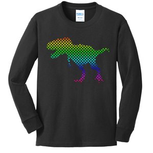 Dot Day Dinosaur TRex Kids Long Sleeve Shirt