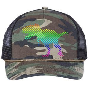 Dot Day Dinosaur TRex Retro Rope Trucker Hat Cap