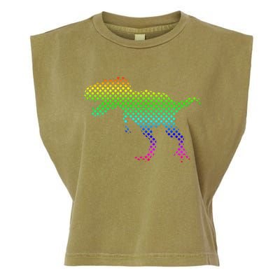 Dot Day Dinosaur TRex Garment-Dyed Women's Muscle Tee