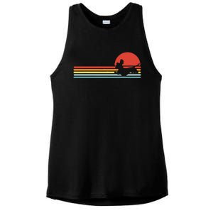 Dachshund dachshund dog silhouette retro gift Ladies PosiCharge Tri-Blend Wicking Tank