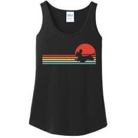 Dachshund dachshund dog silhouette retro gift Ladies Essential Tank