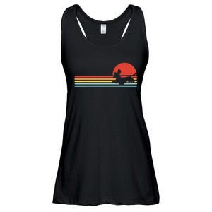 Dachshund dachshund dog silhouette retro gift Ladies Essential Flowy Tank