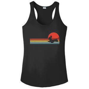 Dachshund dachshund dog silhouette retro gift Ladies PosiCharge Competitor Racerback Tank