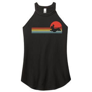 Dachshund dachshund dog silhouette retro gift Women's Perfect Tri Rocker Tank