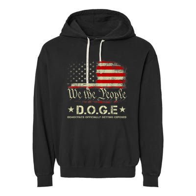Doge D.O.G.E. Department Of Government Efficiency Trump 2025 Garment-Dyed Fleece Hoodie