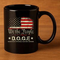 Doge D.O.G.E. Department Of Government Efficiency Trump 2025 11oz C Handle Ceramic Mug