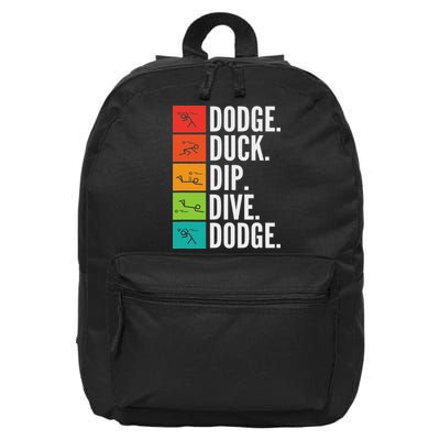 Duck Dip Dive I Ball Games I Funny Dodgeball 16 in Basic Backpack
