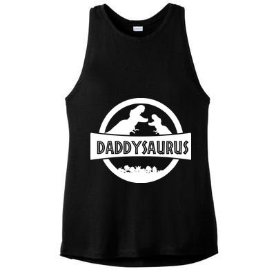 Daddy Dinosaur Daddysaurus Ladies PosiCharge Tri-Blend Wicking Tank