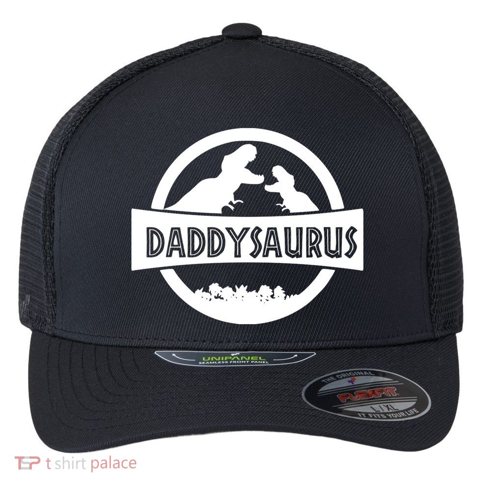 Daddy Dinosaur Daddysaurus Flexfit Unipanel Trucker Cap