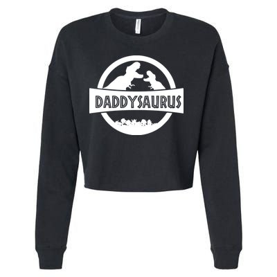 Daddy Dinosaur Daddysaurus Cropped Pullover Crew