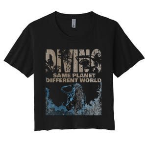 Diver Diving Women's Crop Top Tee