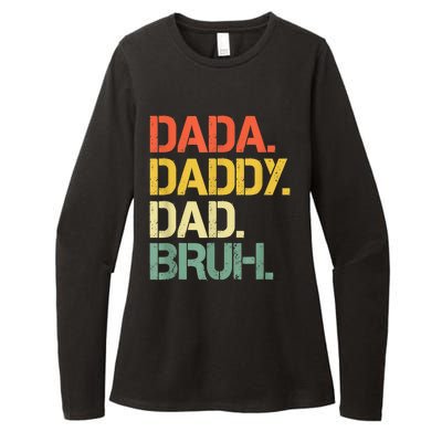 Dada Daddy Dad Bruh Happy Fathers Day Womens CVC Long Sleeve Shirt