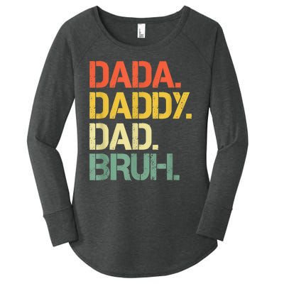 Dada Daddy Dad Bruh Happy Fathers Day Women's Perfect Tri Tunic Long Sleeve Shirt