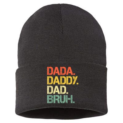 Dada Daddy Dad Bruh Happy Fathers Day Sustainable Knit Beanie