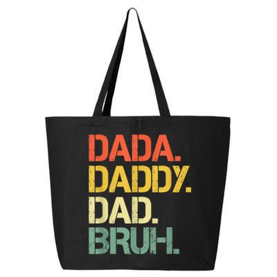 Dada Daddy Dad Bruh Happy Fathers Day 25L Jumbo Tote