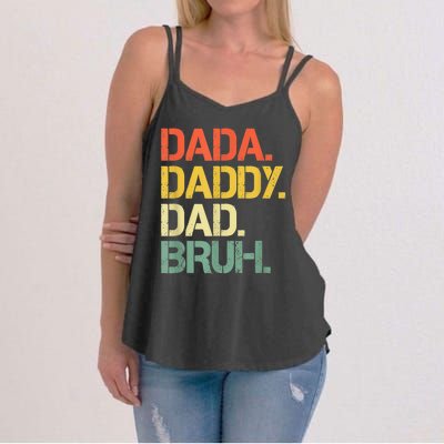 Dada Daddy Dad Bruh Happy Fathers Day Women's Strappy Tank