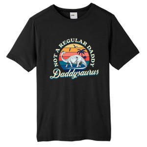 Daddysaurus Dad Daddy Papa Dino Lover Funny Dinosaur Father Gift Tall Fusion ChromaSoft Performance T-Shirt