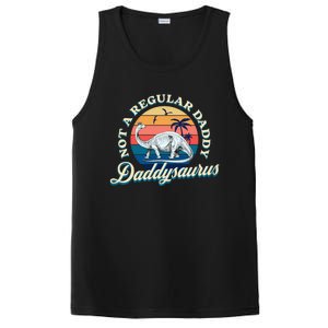 Daddysaurus Dad Daddy Papa Dino Lover Funny Dinosaur Father Gift PosiCharge Competitor Tank