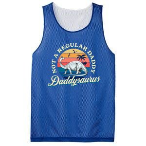 Daddysaurus Dad Daddy Papa Dino Lover Funny Dinosaur Father Gift Mesh Reversible Basketball Jersey Tank