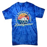 Daddysaurus Dad Daddy Papa Dino Lover Funny Dinosaur Father Gift Tie-Dye T-Shirt