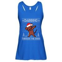 Dachshund Dog Dabbing Through The Snow Merry Christmas Day Gift Ladies Essential Flowy Tank