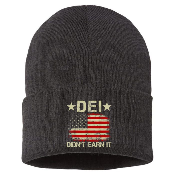 Dei Dei DidnT Earn It Joke Funny Sustainable Knit Beanie