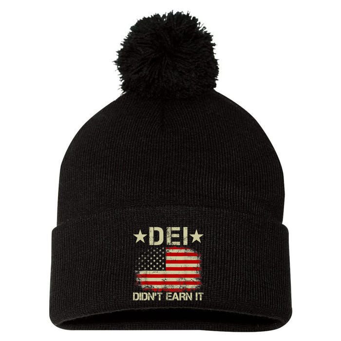 Dei Dei DidnT Earn It Joke Funny Pom Pom 12in Knit Beanie