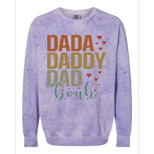 Dada Daddy Dad Bruh Awesome Like My Daughter FatherS Day Colorblast Crewneck Sweatshirt