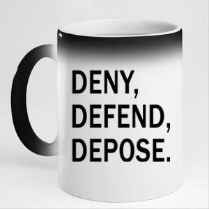 Deny Defend Depose 11oz Black Color Changing Mug