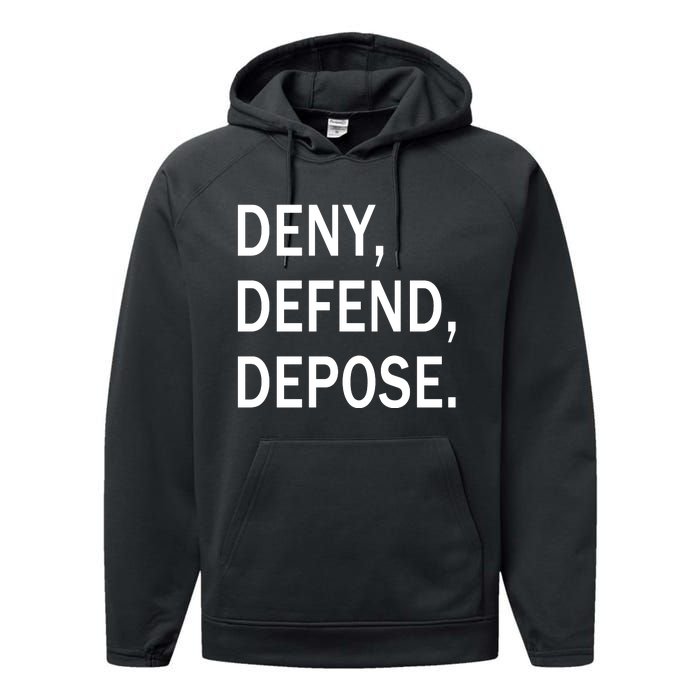 Deny Defend Depose Performance Fleece Hoodie