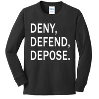 Deny Defend Depose Kids Long Sleeve Shirt