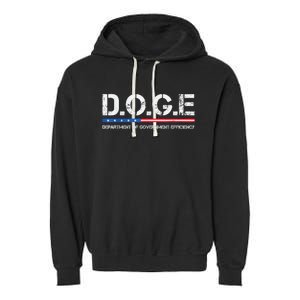 Doge D.O.G.E. Department Of Government Efficiency Garment-Dyed Fleece Hoodie