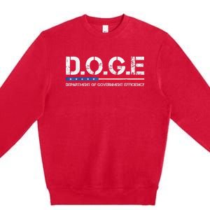 Doge D.O.G.E. Department Of Government Efficiency Premium Crewneck Sweatshirt