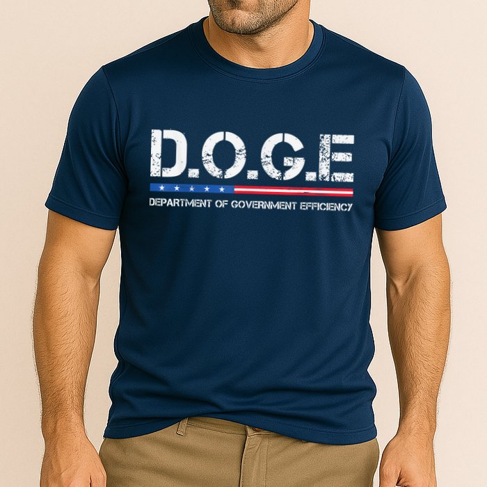 Doge D.O.G.E. Department Of Government Efficiency Cooling Performance Crew T-Shirt
