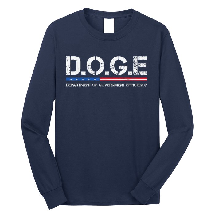 Doge D.O.G.E. Department Of Government Efficiency Long Sleeve Shirt