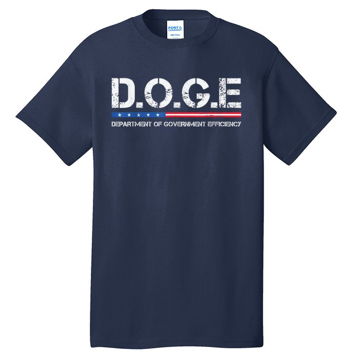 Doge D.O.G.E. Department Of Government Efficiency Tall T-Shirt