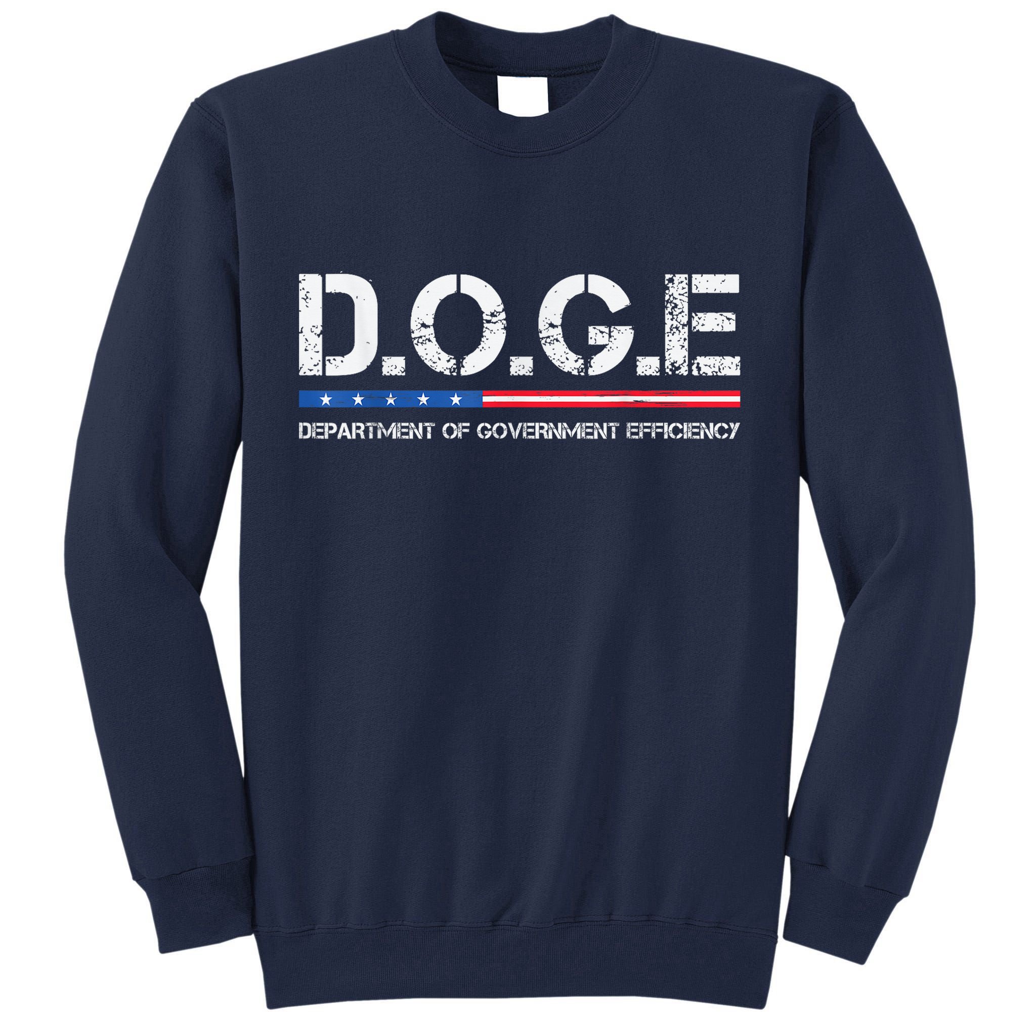 Doge D.O.G.E. Department Of Government Efficiency Tall Sweatshirt