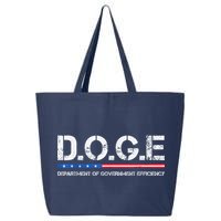 Doge D.O.G.E. Department Of Government Efficiency 25L Jumbo Tote