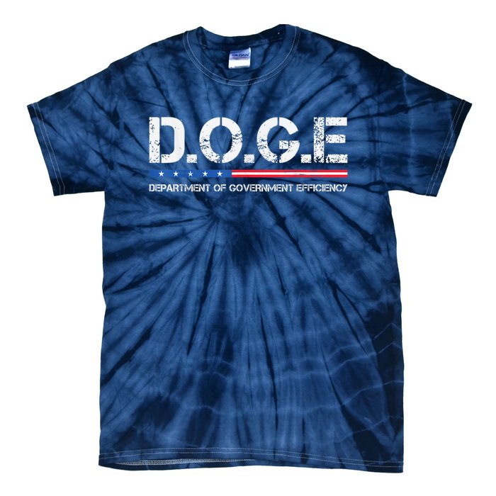 Doge D.O.G.E. Department Of Government Efficiency Tie-Dye T-Shirt