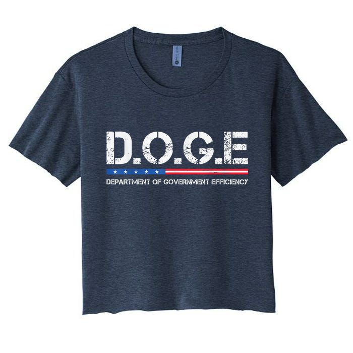 Doge D.O.G.E. Department Of Government Efficiency Women's Crop Top Tee
