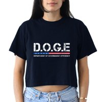 Doge D.O.G.E. Department Of Government Efficiency Women's Crop Top Tee