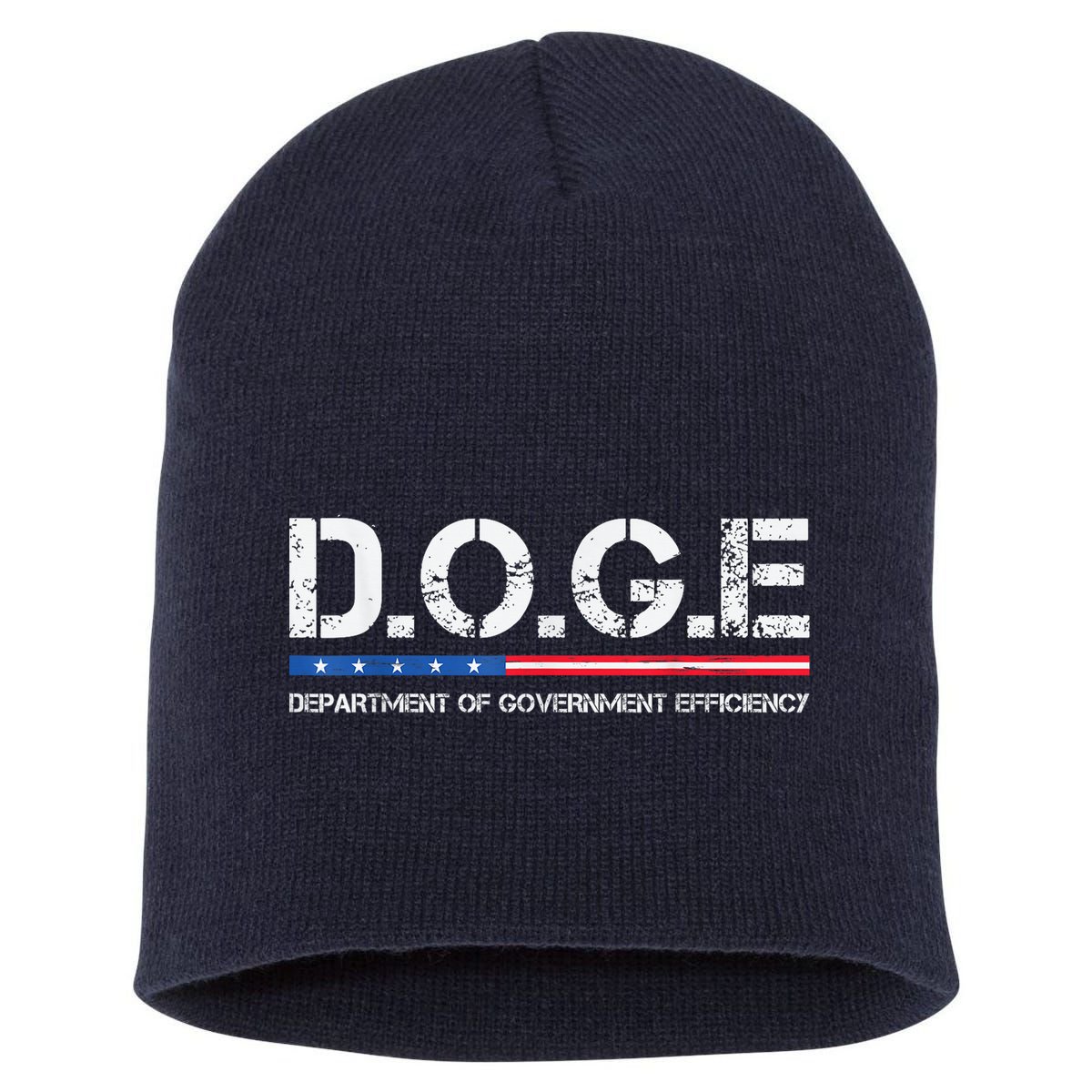 Doge D.O.G.E. Department Of Government Efficiency Short Acrylic Beanie