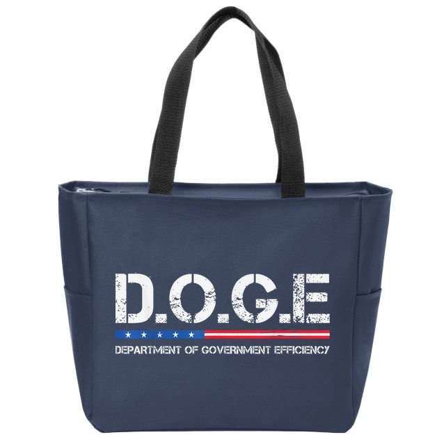 Doge D.O.G.E. Department Of Government Efficiency Zip Tote Bag